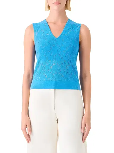 Akris Women's Burnout Intarsia Wool-Blend Top | Thumbnail 3 Akris Women's Burnout Intarsia Wool-Blend Top | Thumbnail 3