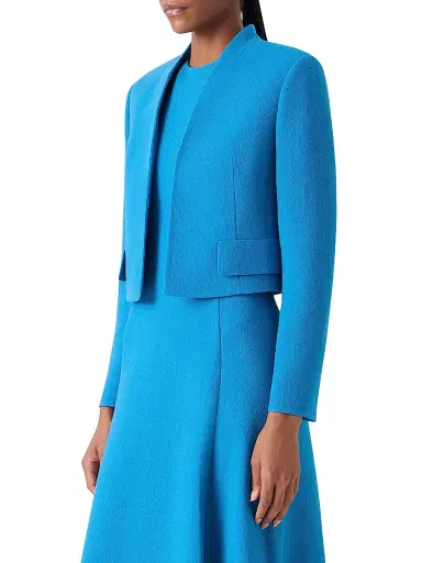Akris Women's Helena Double-Face Wool Crêpe Jacket - Twilight - Size 14 | Thumbnail 4