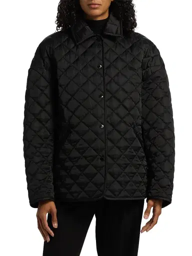 TOTEME Women's Collared Quilted Jacket - Black - Size 12 | Thumbnail 3 TOTEME Women's Collared Quilted Jacket - Black - Size 12 | Thumbnail 3