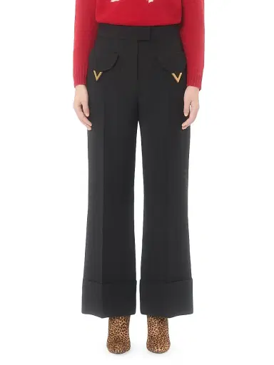 Valentino Garavani Women's Crepe Couture Trousers | Thumbnail 2