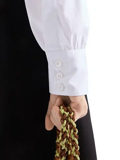 Prada Women's Cotton Poplin Shirt - White | Thumbnail 6