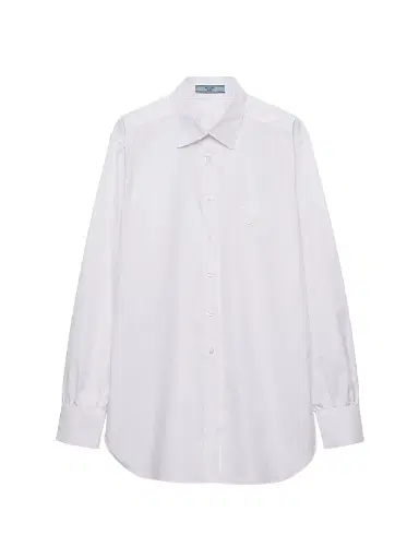 Prada Women's Cotton Poplin Shirt - White | Thumbnail 1