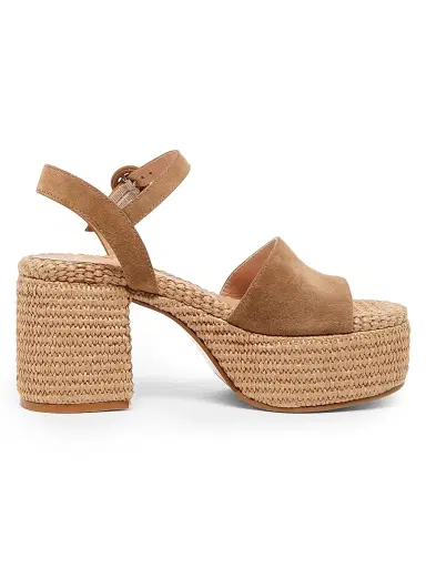 Gianvito Rossi Women's Carol Marbella Suede & Raffia Platform Sandals - Camel Natural - Size 11 | Thumbnail 1 Gianvito Rossi Women's Carol Marbella Suede & Raffia Platform Sandals - Camel Natural - Size 11 | Thumbnail 1
