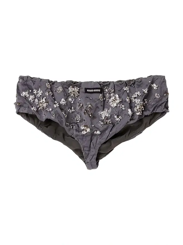 Women's Embroidered Duchesse Panty - Grey