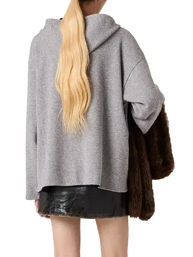 Miu Miu Women's Cashmere Cardigan Hoodie - Grey - Size 6 | Thumbnail 3 Miu Miu Women's Cashmere Cardigan Hoodie - Grey - Size 6 | Thumbnail 3
