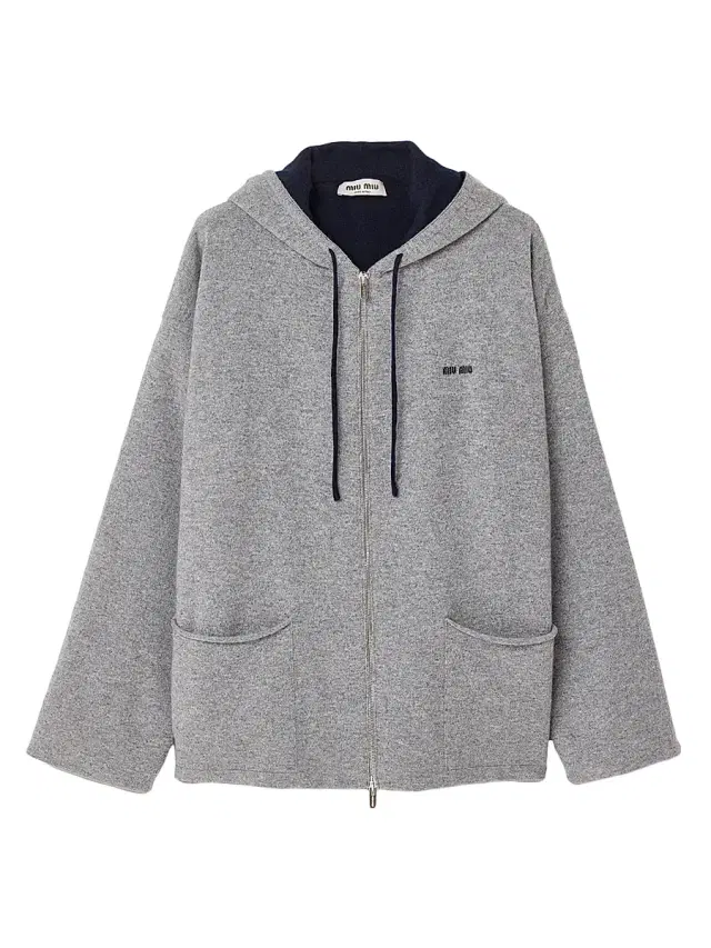 Miu Miu Women's Cashmere Cardigan Hoodie - Grey