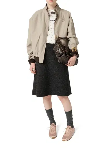 Miu Miu Women's Plume Satin Sneakers - Brown | Thumbnail 8 Miu Miu Women's Plume Satin Sneakers - Brown | Thumbnail 8