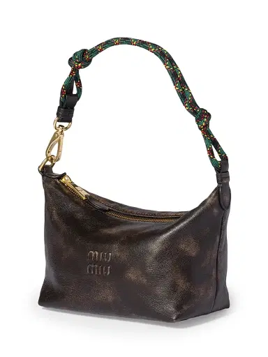 Miu Miu Women's Leather Top Handle Bag - Brown | Thumbnail 2 Miu Miu Women's Leather Top Handle Bag - Brown | Thumbnail 2
