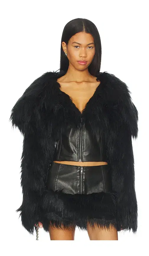 Jaded London Faux Fur Cropped Jacket