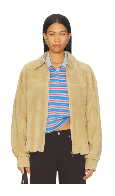WeWoreWhat x Premium Suede Bomber Jacket | Thumbnail 1