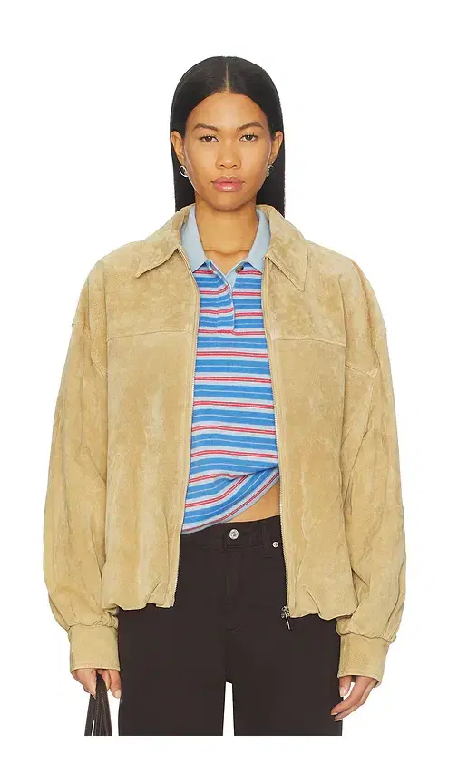 x Premium Suede Bomber Jacket