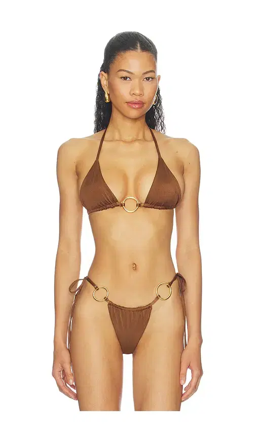 CIN CIN Isle Hoop Triangle Bikini Top