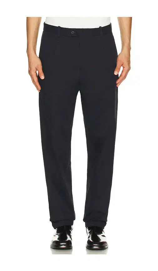 Bound Canvas Pleated Chino