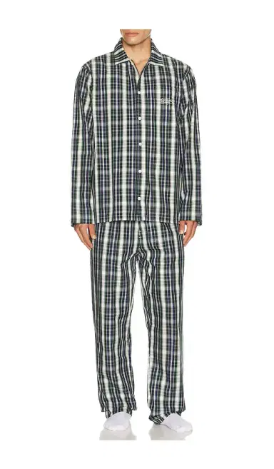 Lacoste Plaid Poplin Pajama Set | Thumbnail 1
