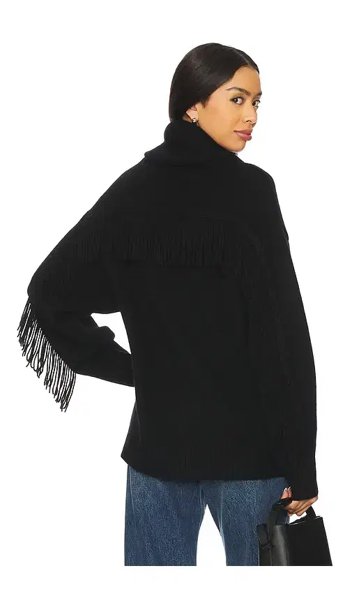 White & Warren Luxe Fringe Coatigan