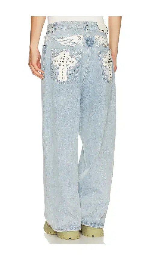 Jaded London Applique Cross XL Colossus Jeans