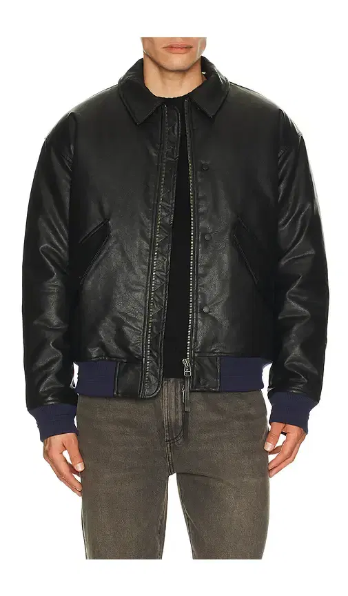 Scotch & Soda Faux Leather Puffer Jacket