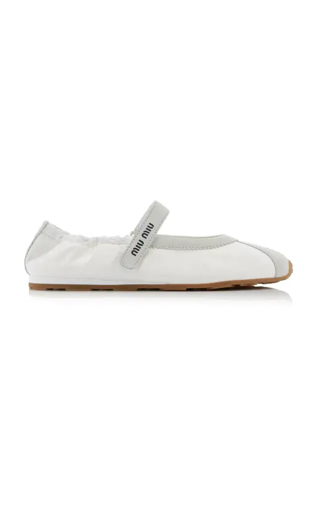 Suede-Trimmed Nylon Sneakers