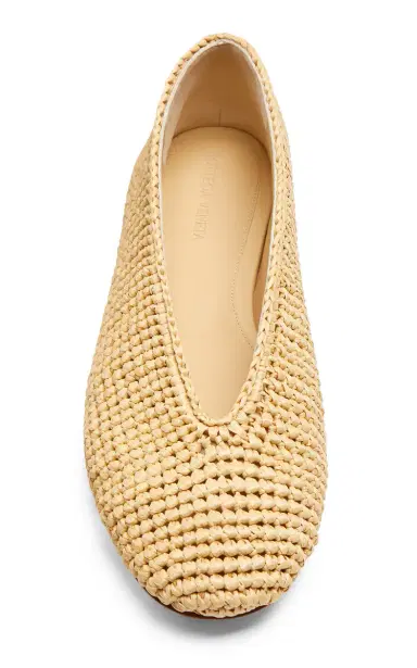 Bottega Veneta Rosa Ballerina Raffia Flats | Thumbnail 4 Bottega Veneta Rosa Ballerina Raffia Flats | Thumbnail 4