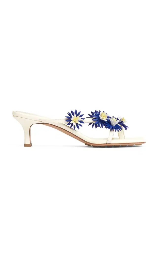 Bottega Veneta Riva 50mm Embellished Leather Mules