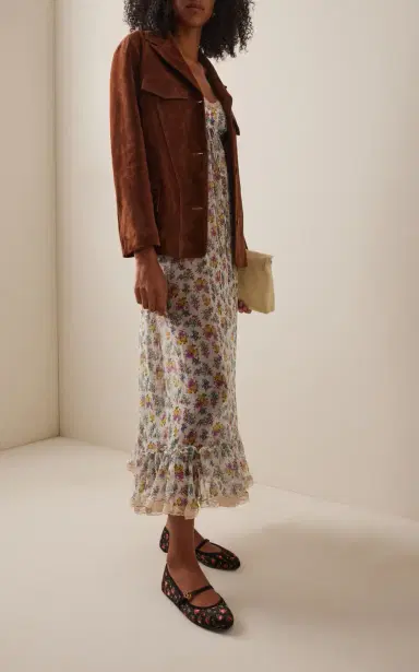 Dolce & Gabbana Vally Floral-Print Ballet Flats | Thumbnail 2