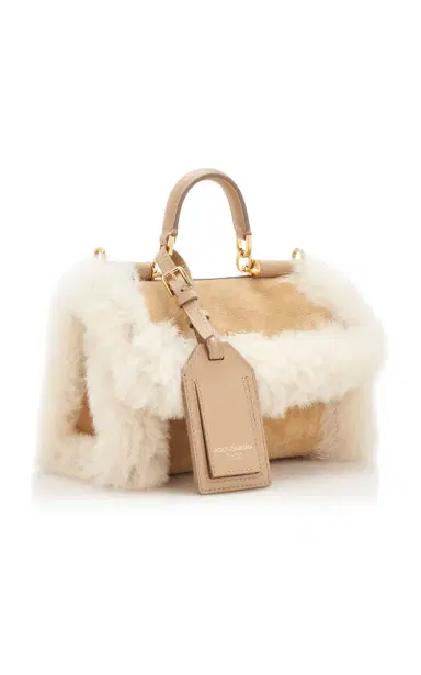 Dolce & Gabbana My Sicily Shearling Top Handle Bag | Thumbnail 4 Dolce & Gabbana My Sicily Shearling Top Handle Bag | Thumbnail 4