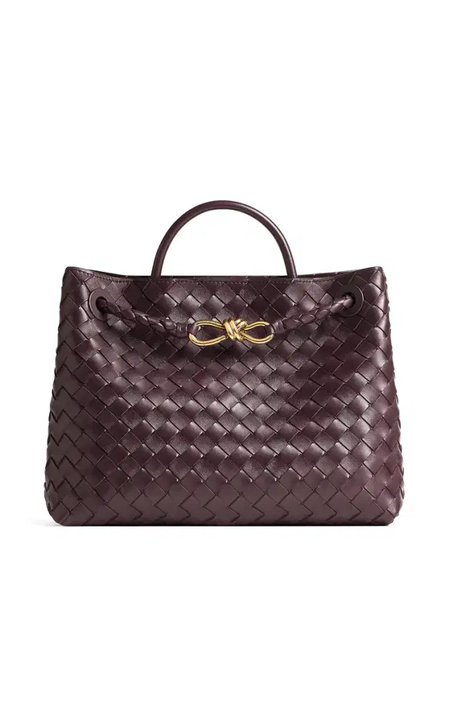 Medium Andiamo Intrecciato Leather Tote Bag