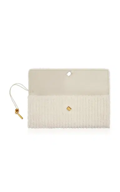 Bottega Veneta Andiamo Corduroy-Shearling Clutch | Thumbnail 4 Bottega Veneta Andiamo Corduroy-Shearling Clutch | Thumbnail 4