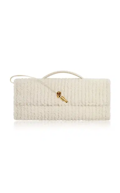 Bottega Veneta Andiamo Corduroy-Shearling Clutch | Thumbnail 6 Bottega Veneta Andiamo Corduroy-Shearling Clutch | Thumbnail 6
