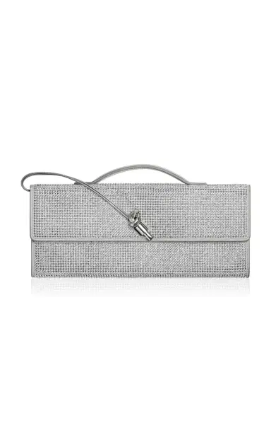 Bottega Veneta Andiamo Crystal-Embellished Leather Clutch | Thumbnail 1