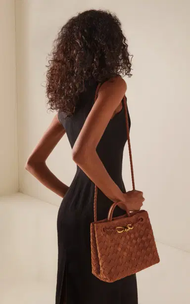 Bottega Veneta Small Andiamo Intrecciato Suede Bag | Thumbnail 3 Bottega Veneta Small Andiamo Intrecciato Suede Bag | Thumbnail 3