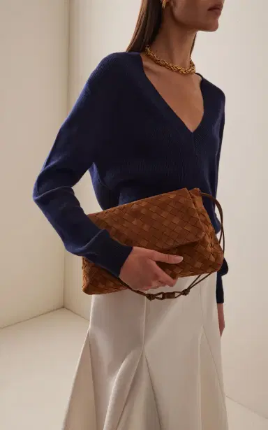 Bottega Veneta Giorno Intrecciato Suede Bag | Thumbnail 2