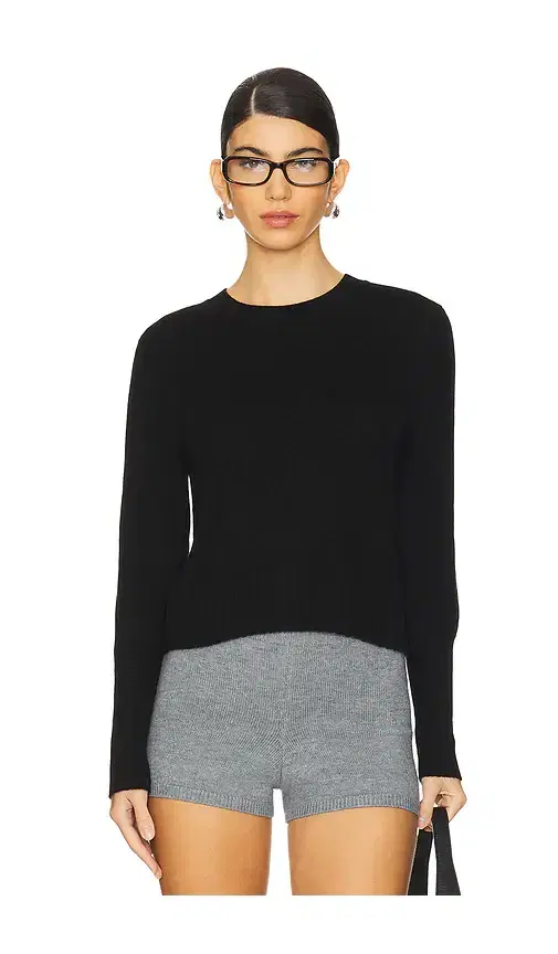 Shrunken Crew Cashmere Top