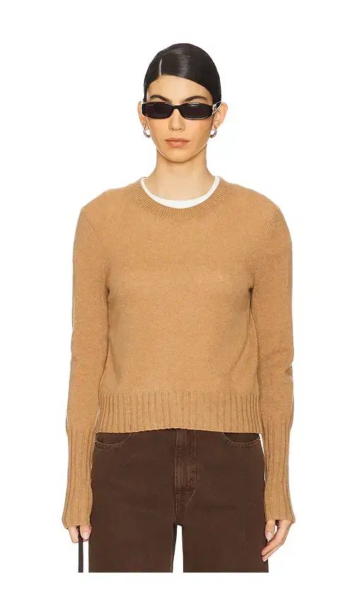 Shrunken Crew Cashmere Sweater