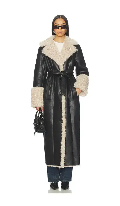Polly Faux Fur Trench Coat