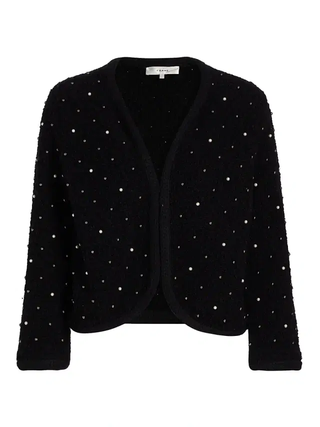 Women's The Embellished Knit Jacket - Black