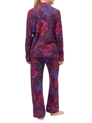 Johnny Was Women's Carly Floral-Print Cotton-Blend Pajamas - Aphaia | Thumbnail 2