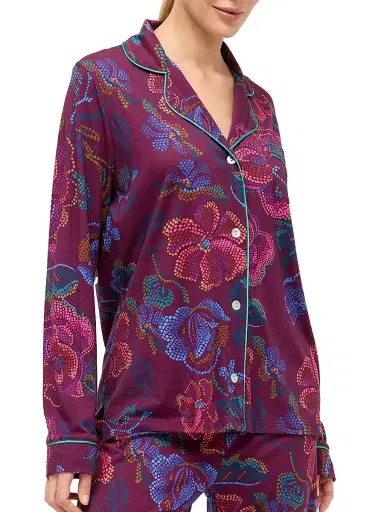 Johnny Was Women's Carly Floral-Print Cotton-Blend Pajamas - Aphaia | Thumbnail 4
