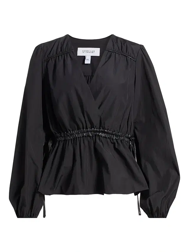 Derek Lam 10 Crosby Women's Dominica V-Neck Blouse - Black