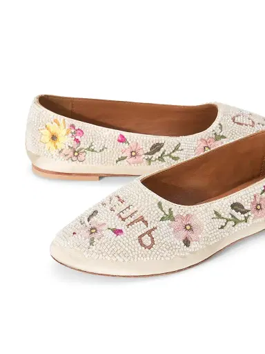 Staud Women's Alba Beaded Ballet Flats - Do Not Disturb - Size 10.5 | Thumbnail 5