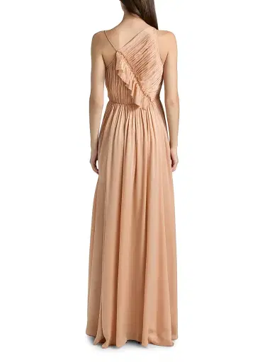 Ulla Johnson Women's Pleated Silk Gown - Sand | Thumbnail 5 Ulla Johnson Women's Pleated Silk Gown - Sand | Thumbnail 5