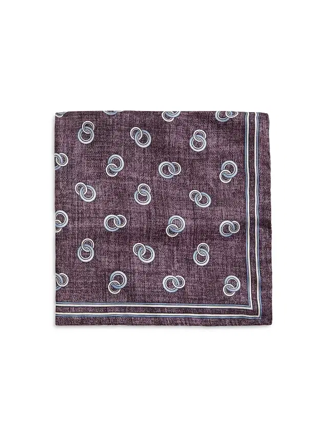 Men's Ring Silk Pocket Square