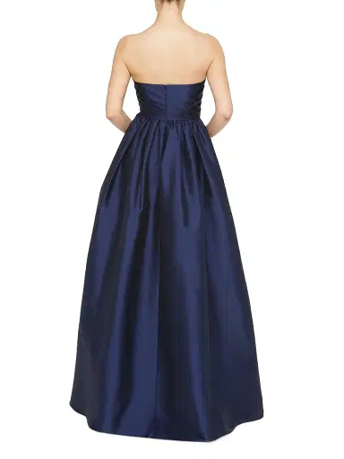 Theia Women's Esmerina Taffeta Strapless Gown - Navy | Thumbnail 4