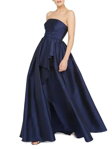 Theia Women's Esmerina Taffeta Strapless Gown - Navy | Thumbnail 5