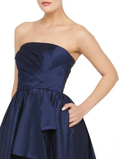 Theia Women's Esmerina Taffeta Strapless Gown - Navy | Thumbnail 6