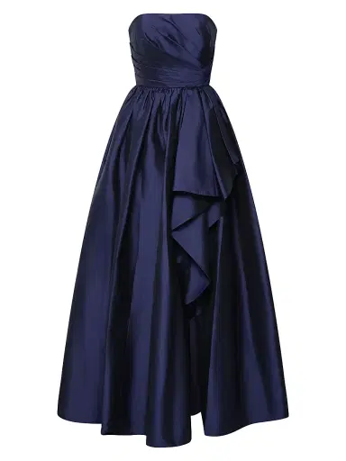 Theia Women's Esmerina Taffeta Strapless Gown - Navy | Thumbnail 1