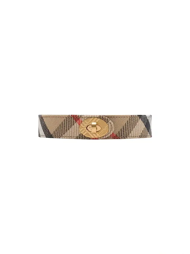 Burberry Women's Cotswolds Check Belt - Sand