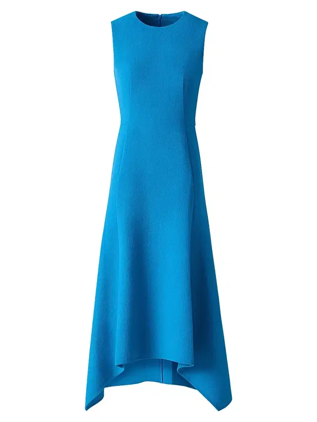 Akris Women's Double-Face Wool Crepe Midi-Dress - Twilight