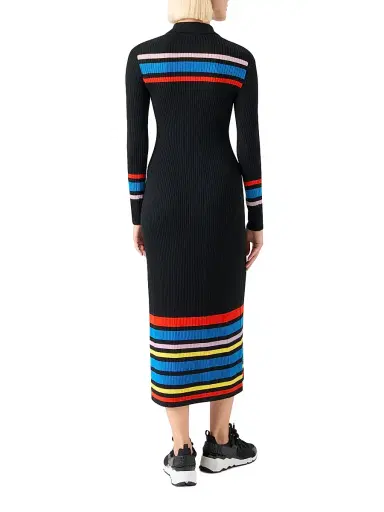 Akris punto Women's Colorblocked Stripe Rib-Knit Polo Dress | Thumbnail 4 Akris punto Women's Colorblocked Stripe Rib-Knit Polo Dress | Thumbnail 4