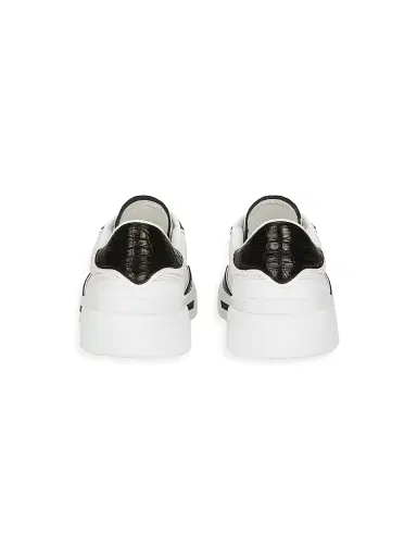 Dolce & Gabbana Men's New Roma Crocodile-Embossed Leather Low-Top Sneakers - Bianco Nero - Size 9.5 | Thumbnail 2 Dolce & Gabbana Men's New Roma Crocodile-Embossed Leather Low-Top Sneakers - Bianco Nero - Size 9.5 | Thumbnail 2